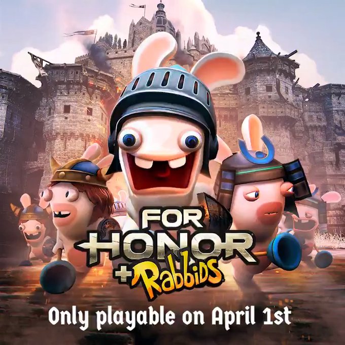 Rabbids will be in For Honor on April Fool's Day.